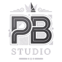 PB Studio architectural platinum monogram crest